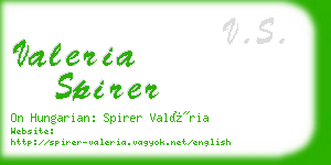 valeria spirer business card